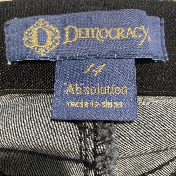 DEMOCRACY Sz 14 Ab-Solution Technology Dark Wash High Rise Skinny Jeggings Jeans - Picture 11 of 13